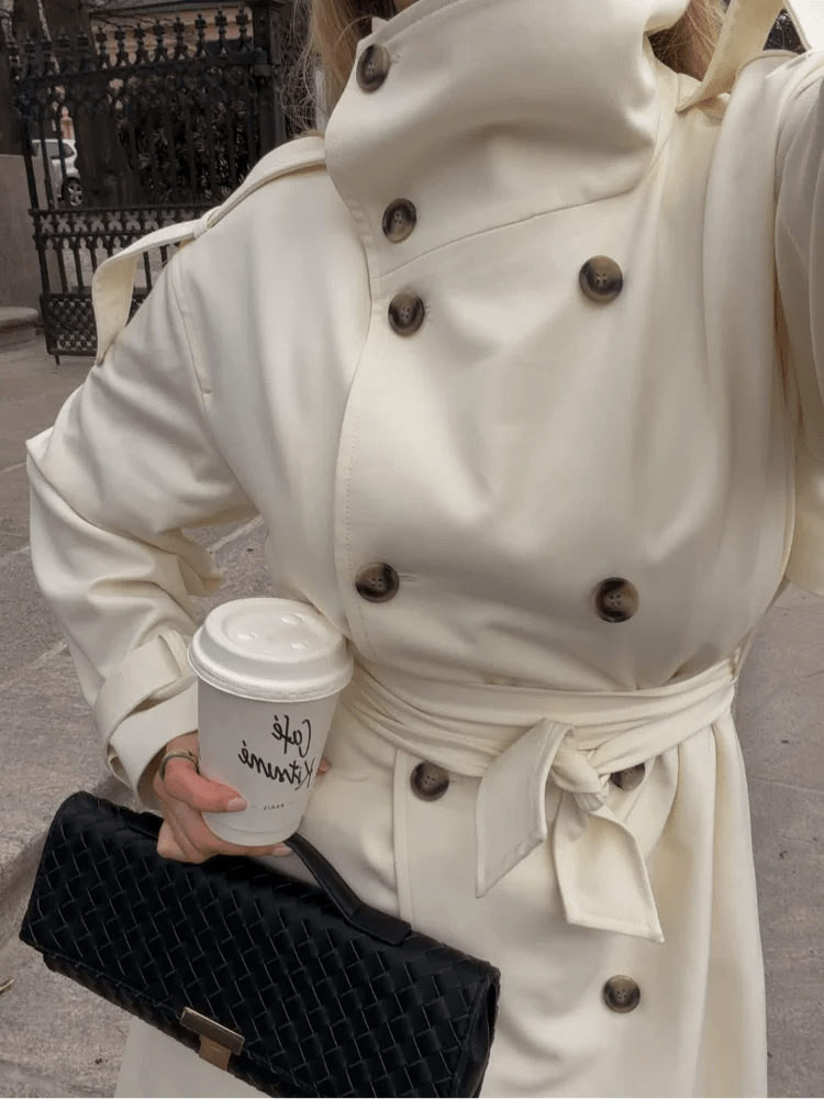 Selina - Women's Trench Coat with Button Front - photo 7