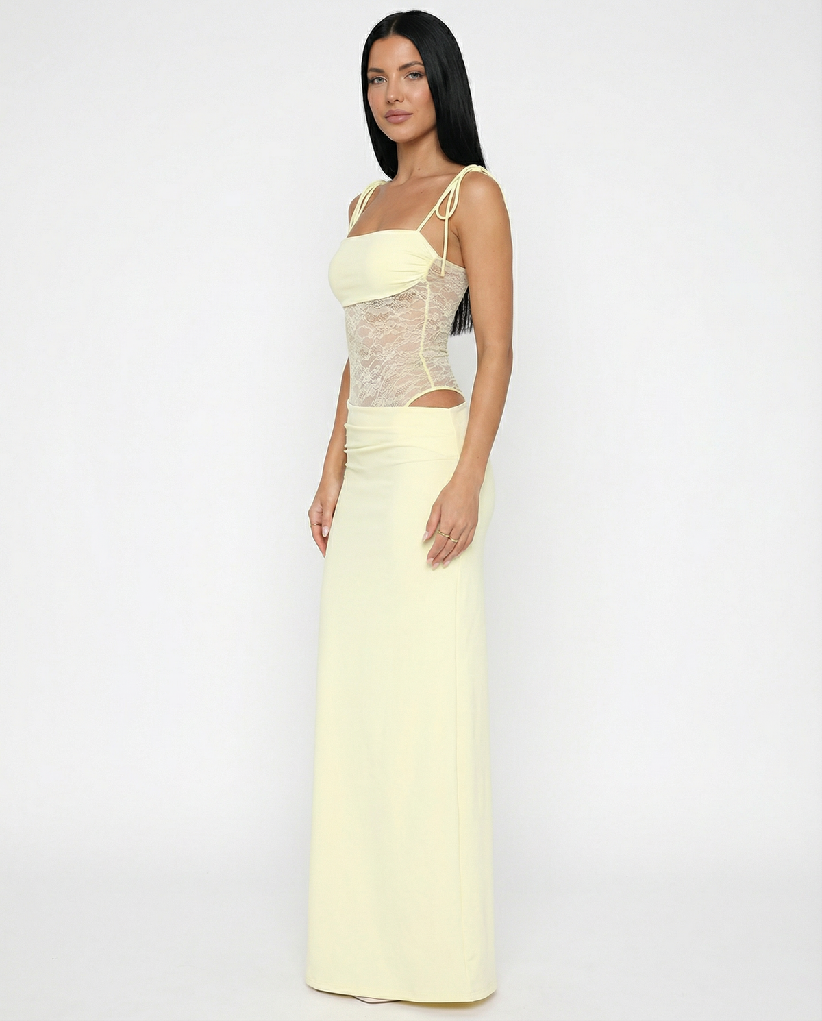 Shona - Women's Maxi Dress in Lace Trim - photo 5