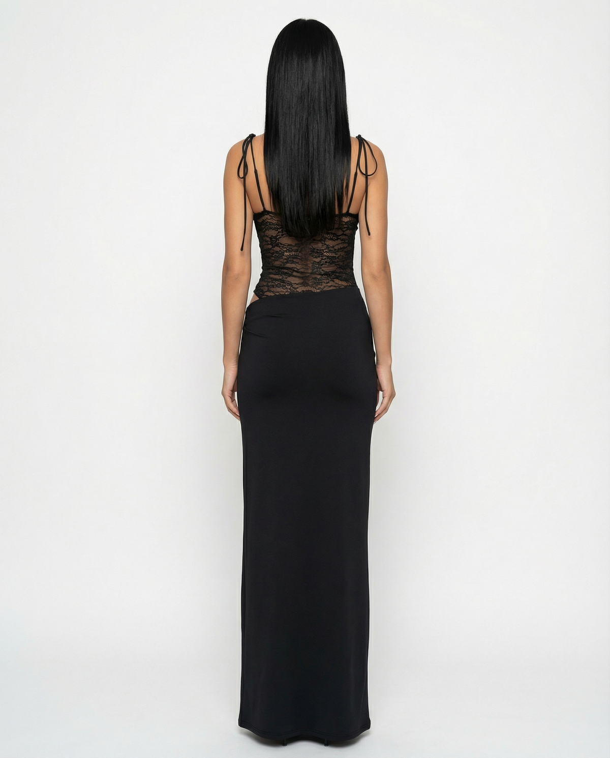 Shona - Women's Maxi Dress in Lace Trim - photo 6
