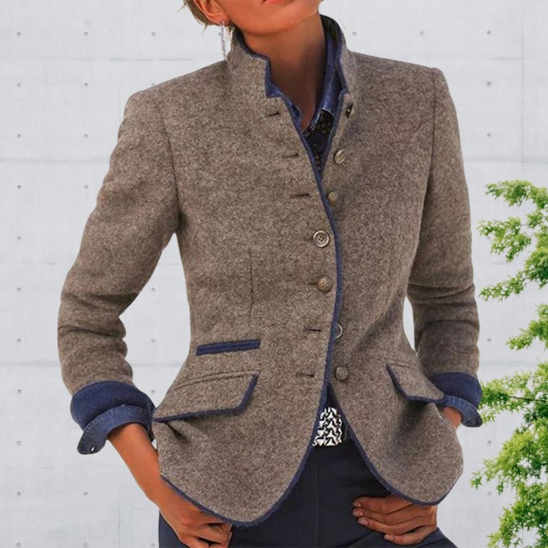 Sidney - Women's Mandarin Collar Blazer - photo 3