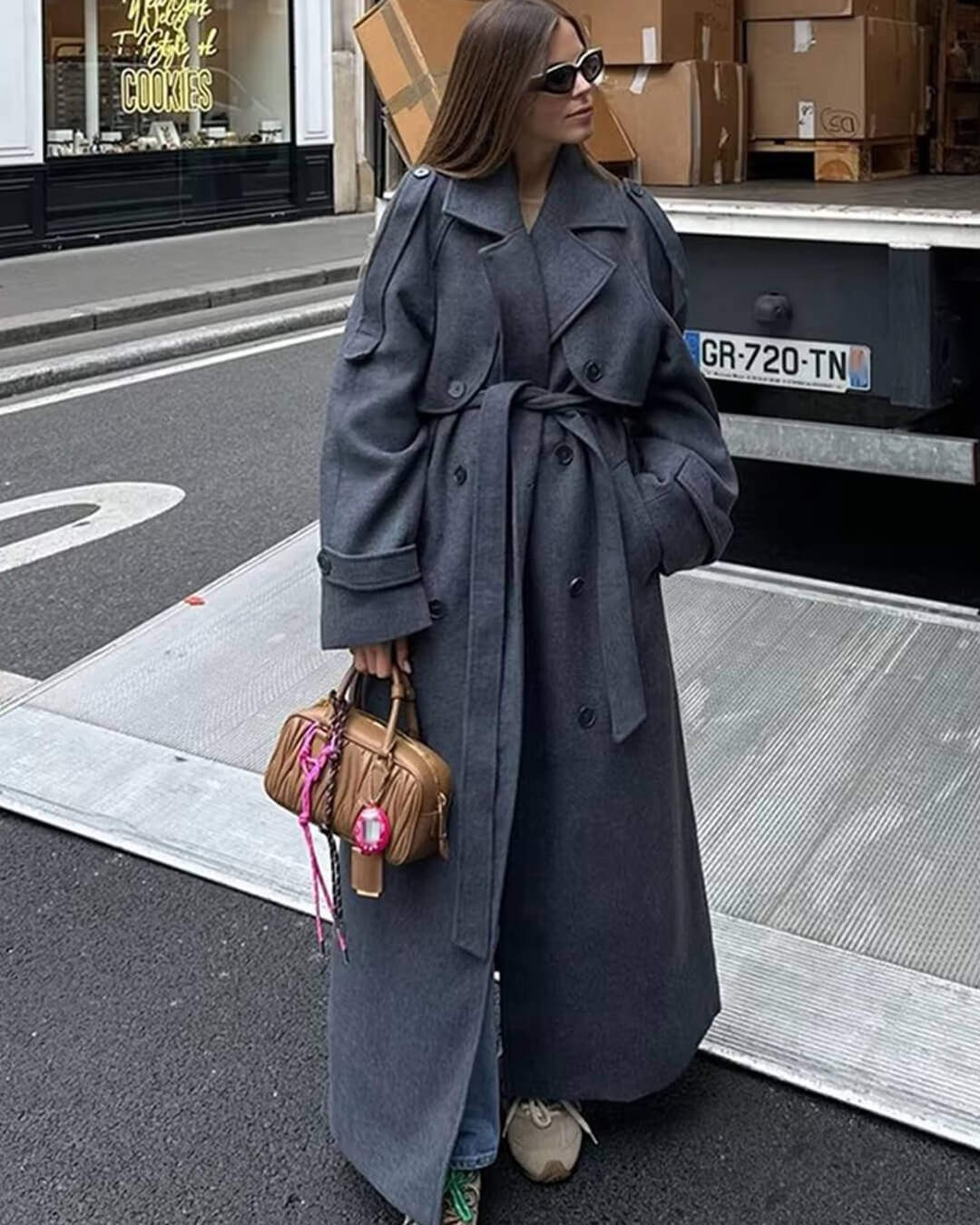 Siri - Women's Coat with Tie Belt - photo 1