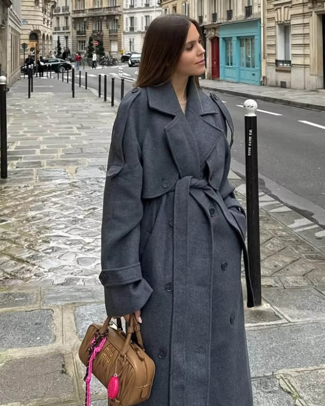 Siri - Women's Coat with Tie Belt - photo 2