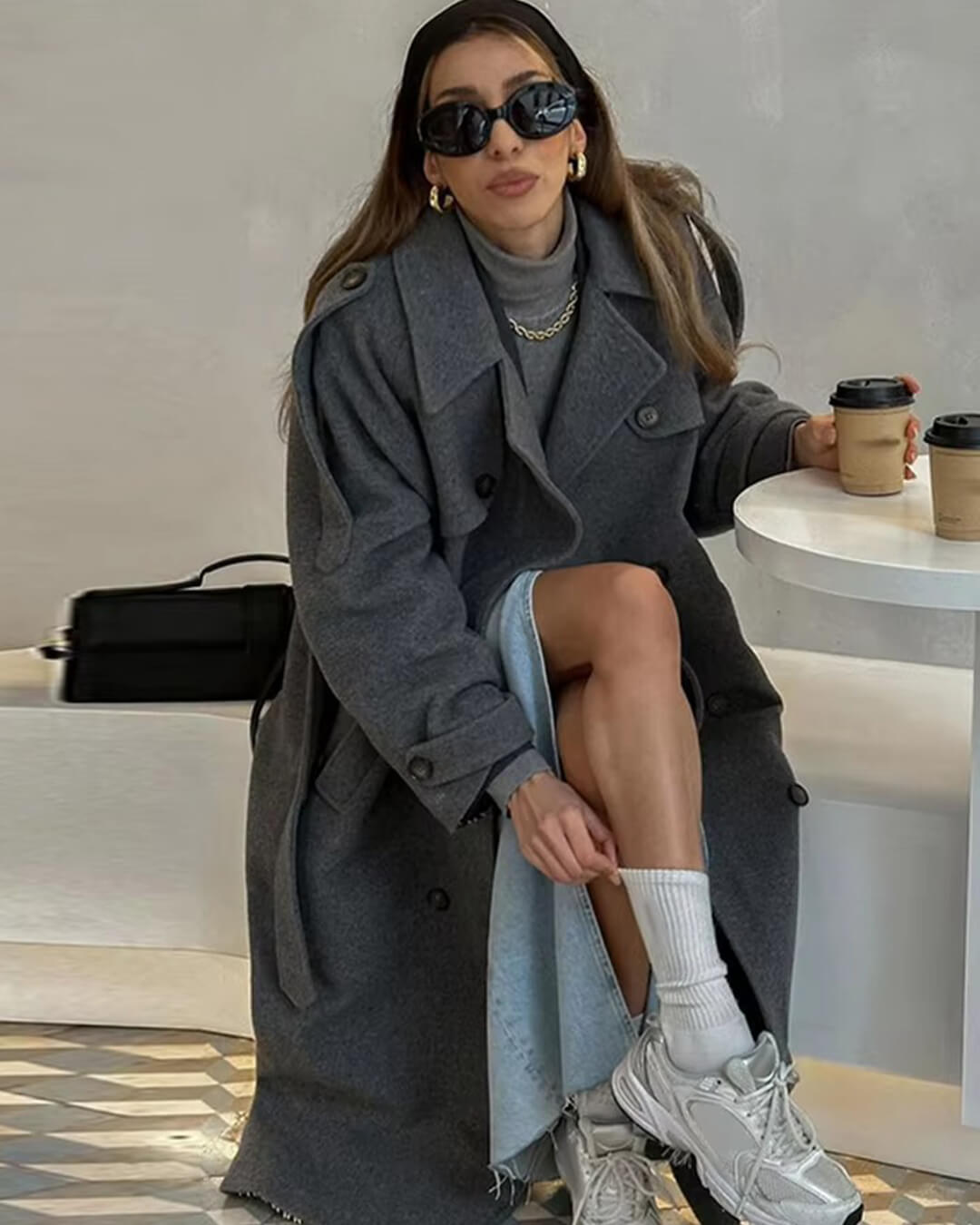 Siri - Women's Coat with Tie Belt - photo 6