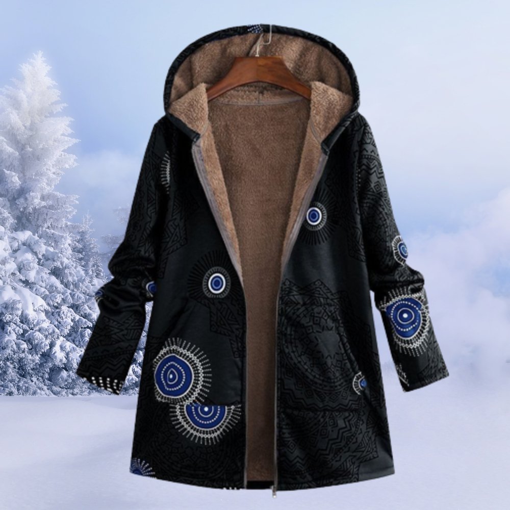 Skye - Women's Fleece Lined Floral Parka - photo 3