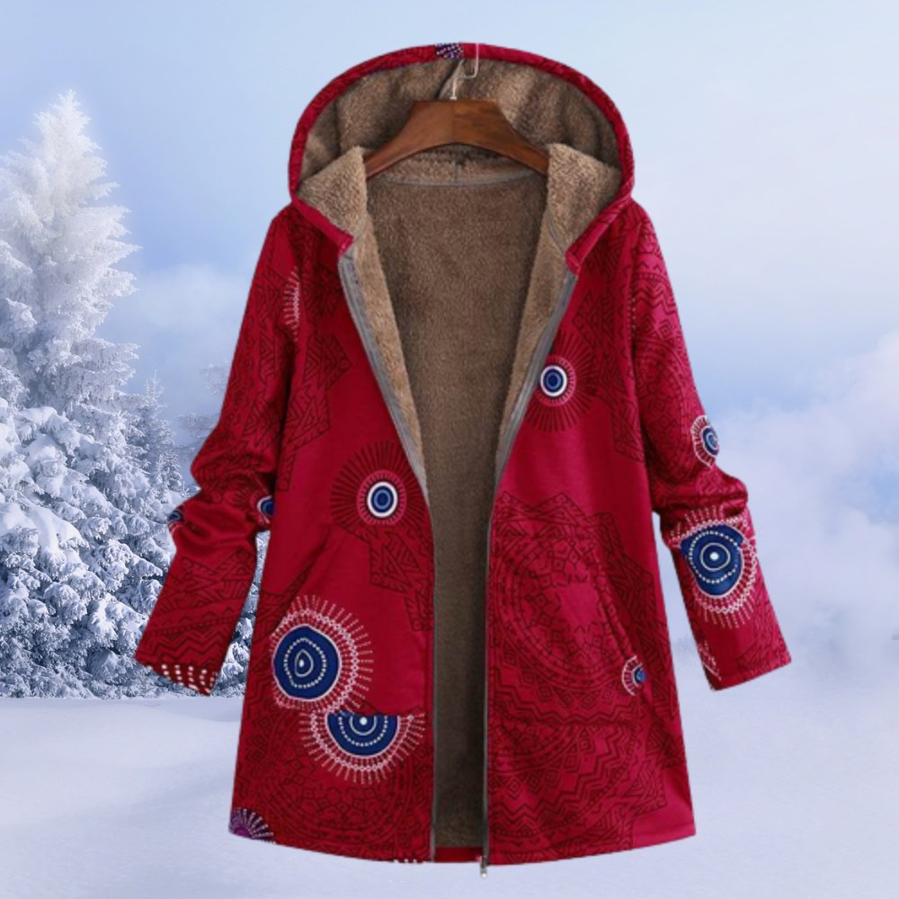 Skye - Women's Fleece Lined Floral Parka - photo 7