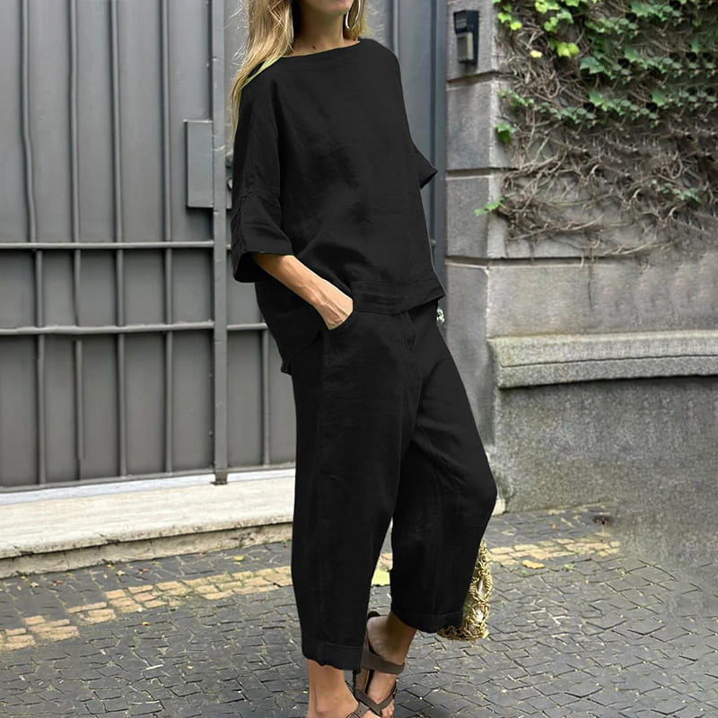 Women's Casual Two-Piece Set in Soft Jersey