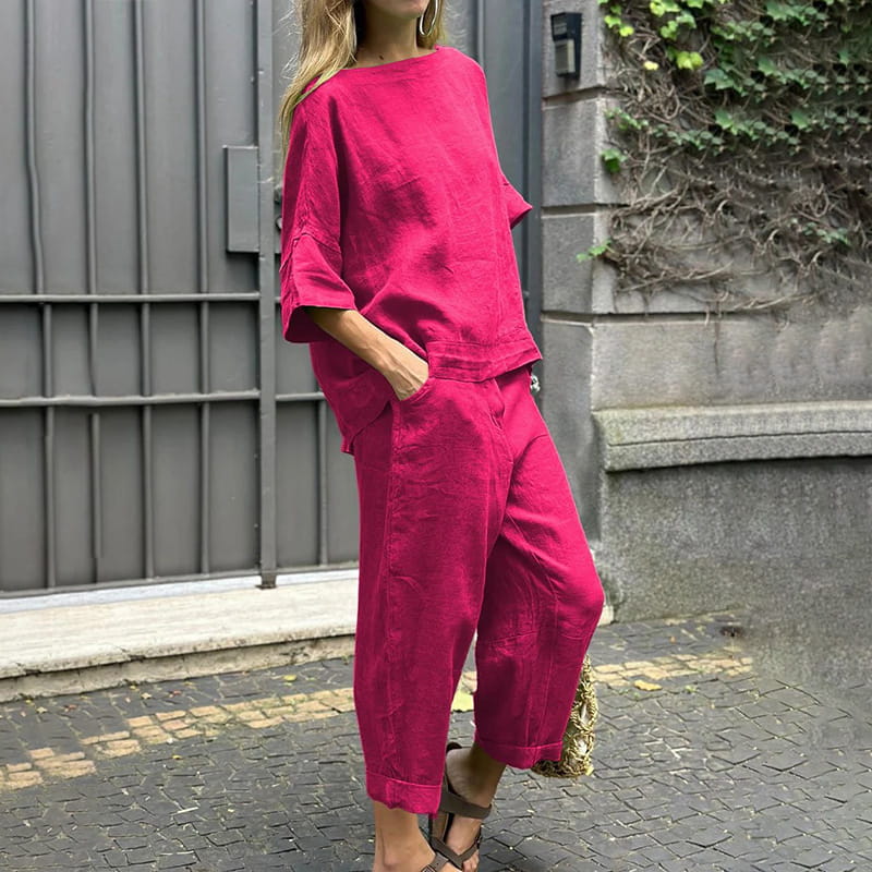 Women's Casual Two-Piece Set in Soft Jersey