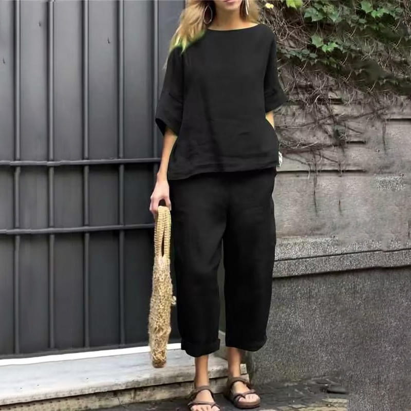 Women's Casual Two-Piece Set in Soft Jersey