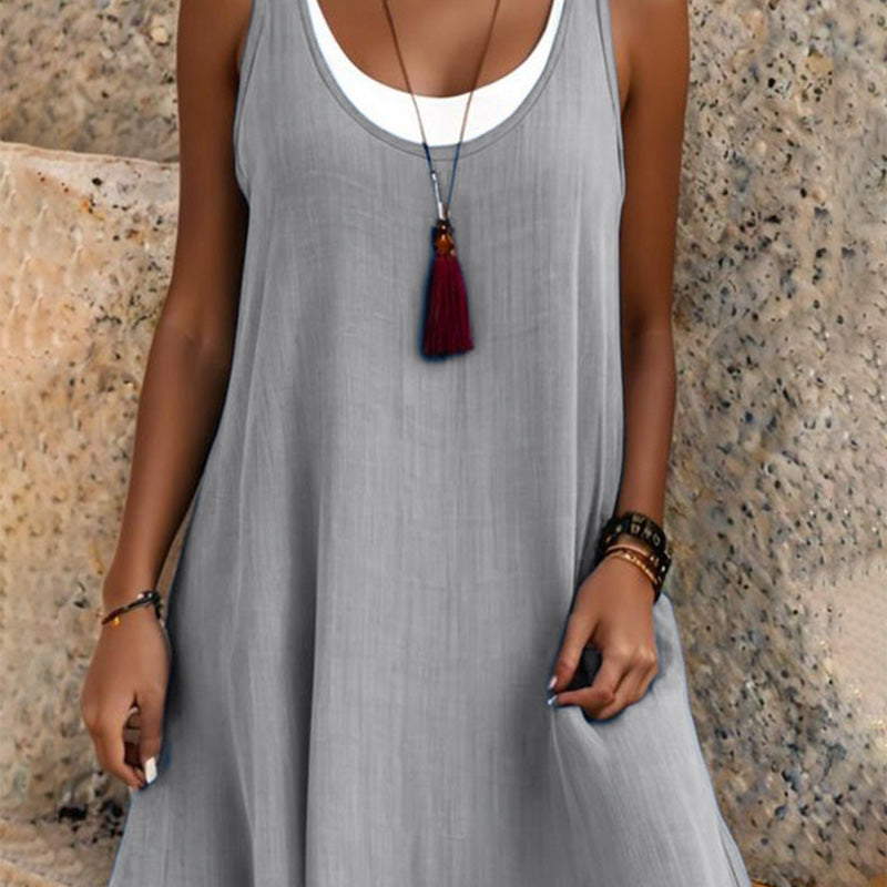Women's Sleeveless Tiered Maxi Dress