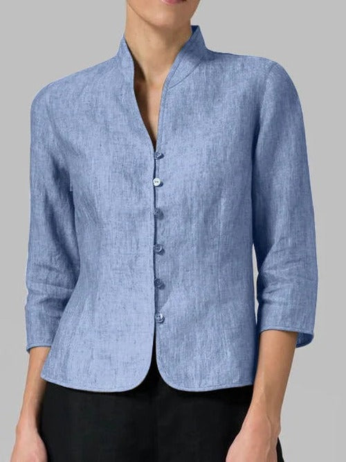 Nora - Women's Linen Blazer Breathable Tailored Fit - photo 1