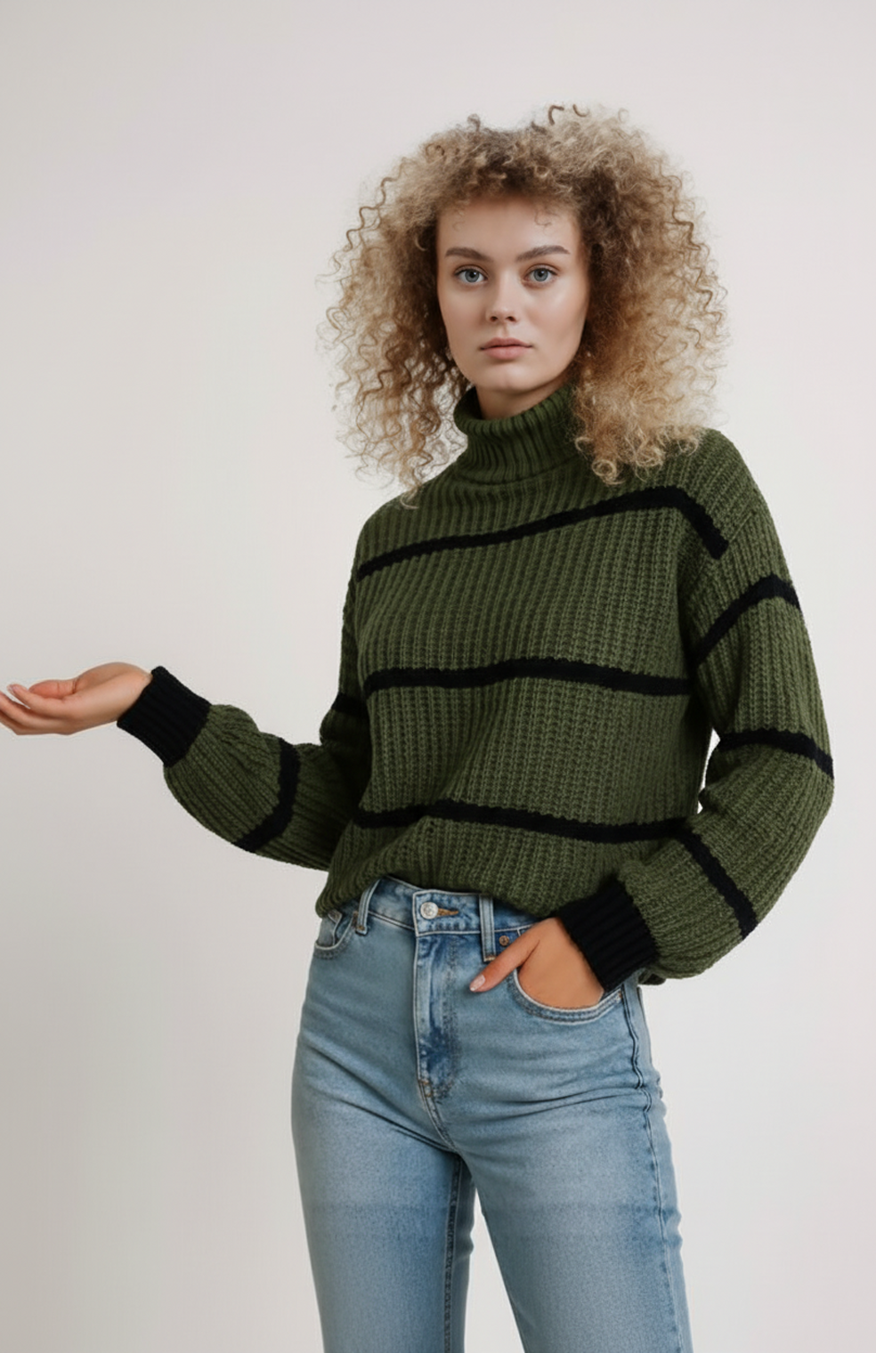 Summer - Women's Relaxed Jumper with Collar - photo 2