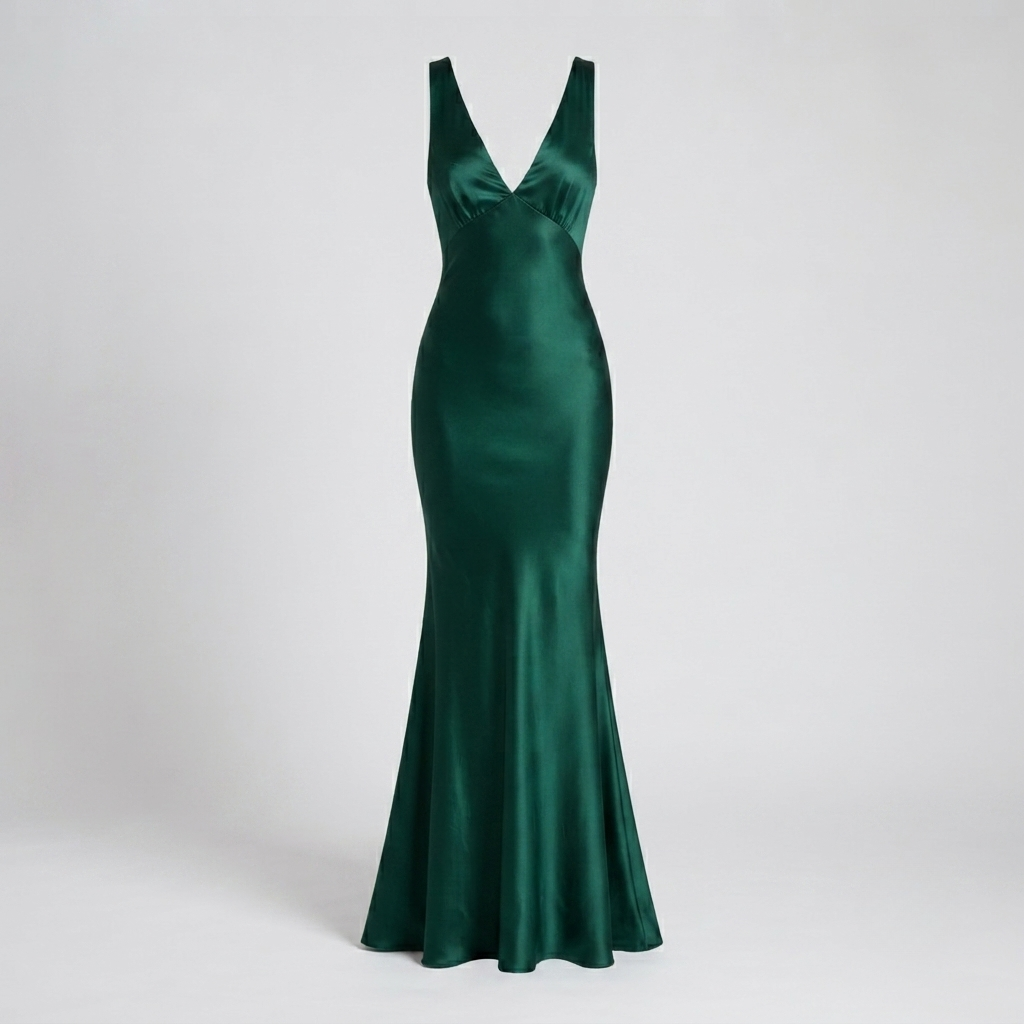 Sunny - Women's Satin Maxi Evening Dress - photo 2