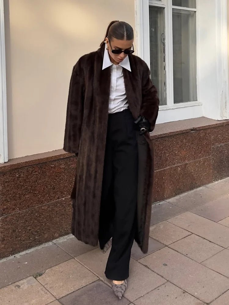 Sylvie - Women's Relaxed Coat with a Tie Belt - photo 1