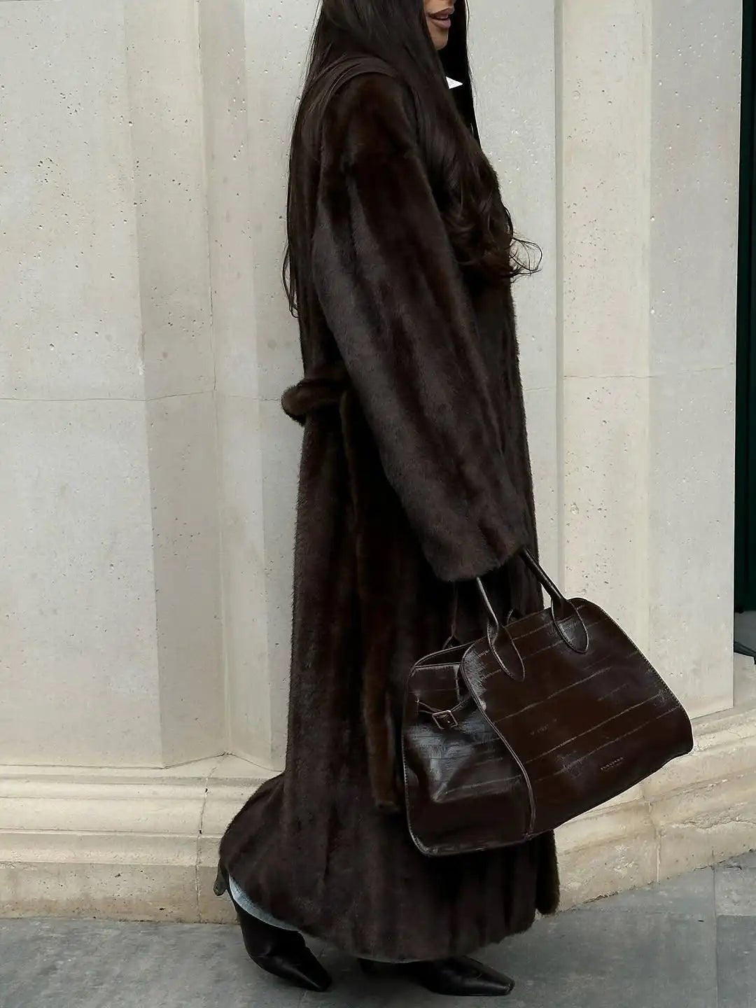 Sylvie - Women's Relaxed Coat with a Tie Belt - photo 4