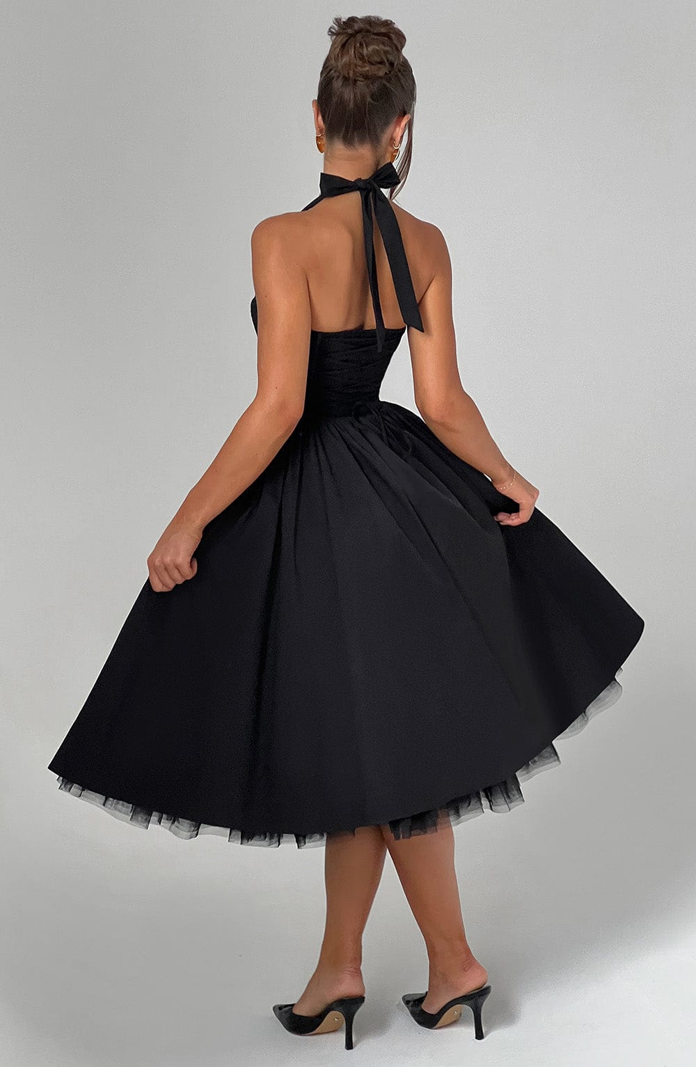 Beverly - Women's Relaxed Midi Dress with Straps