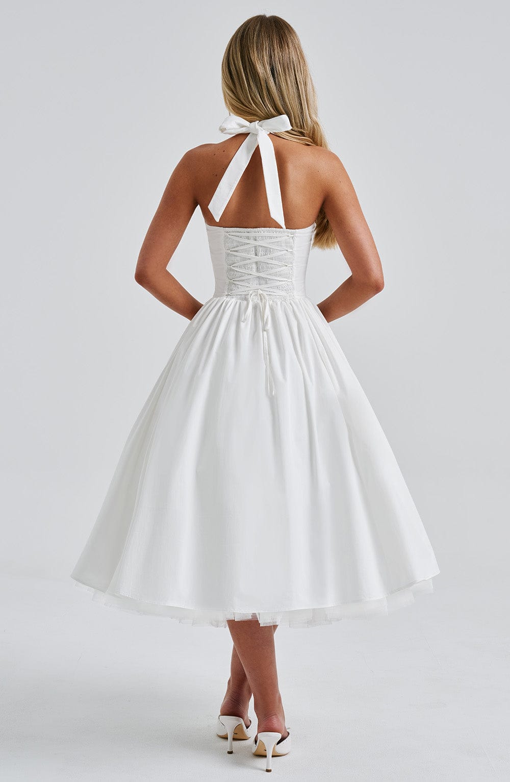 Beverly - Women's Relaxed Midi Dress with Straps