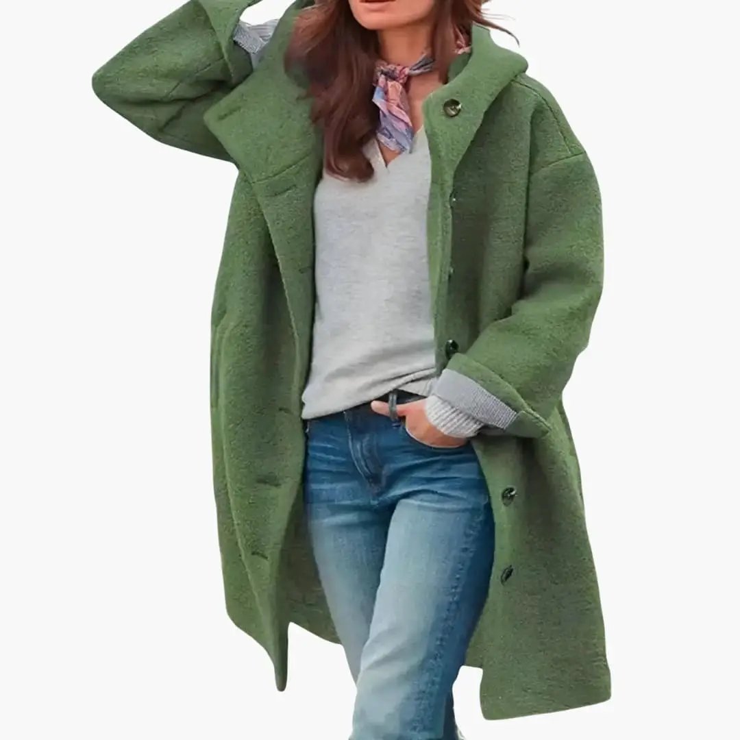 Teagan - Women's Relaxed Coat with Hood - photo 1