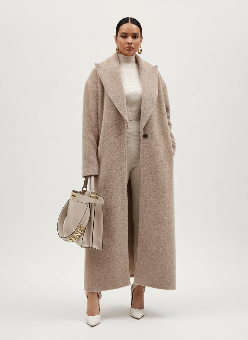 Tessie - Women's Relaxed Coat with Button Front - photo 5