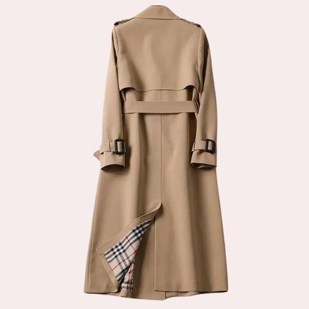 Thea - Women's Belted Long Trench Coat - photo 2