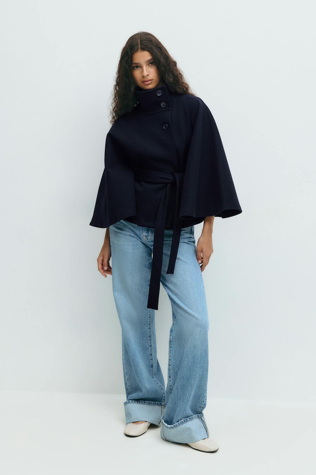 Toni - Women's Tie Waist Cape Coat - photo 7