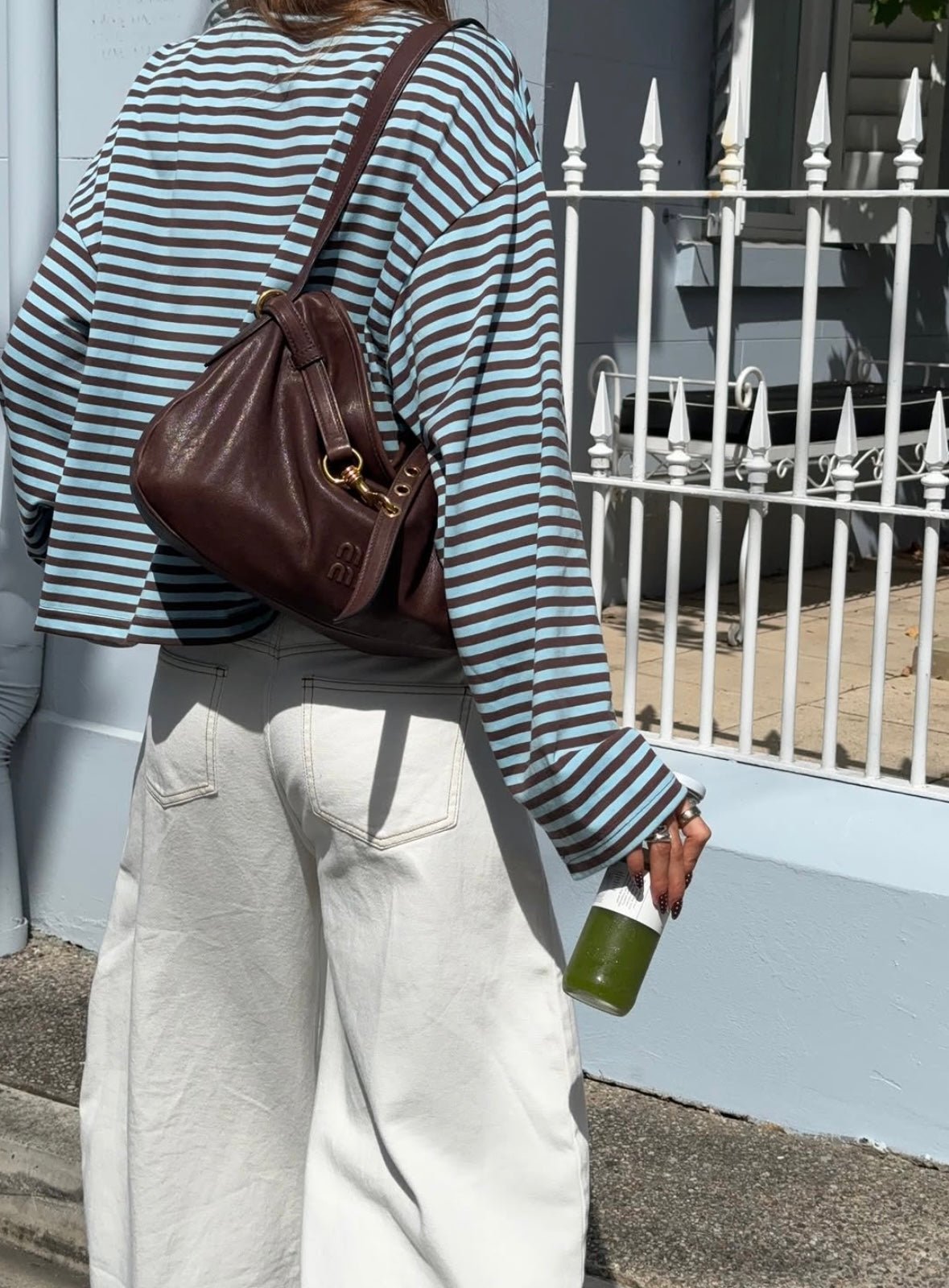 Tonya - Women's Relaxed Jumper in Knit with Stripe - photo 10