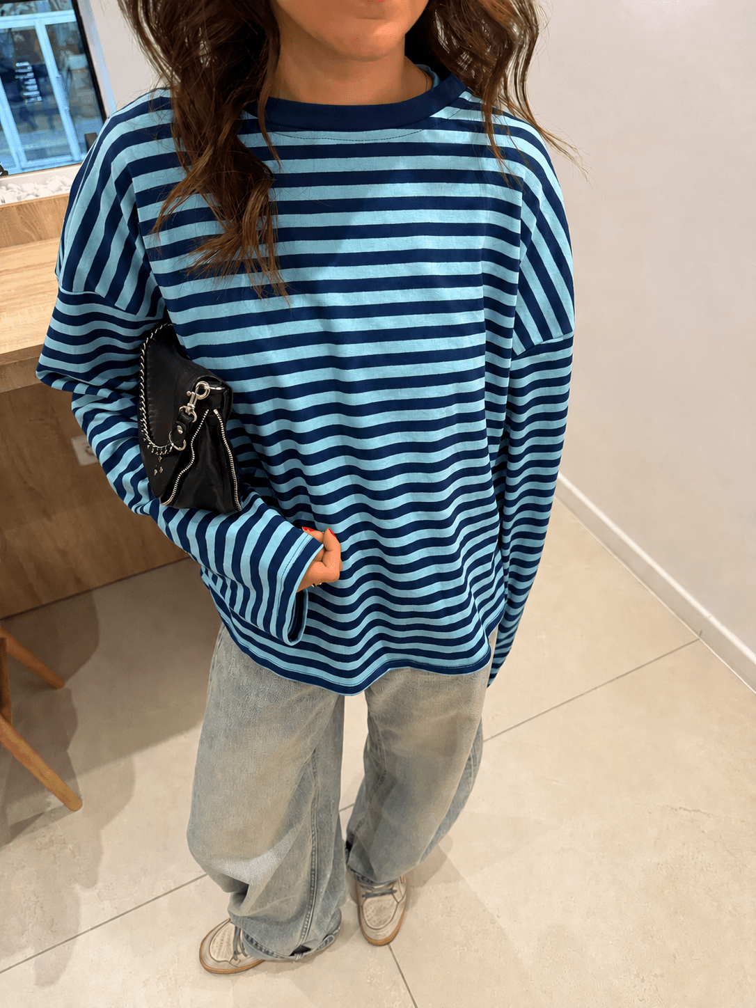 Tonya - Women's Relaxed Jumper in Knit with Stripe - photo 7