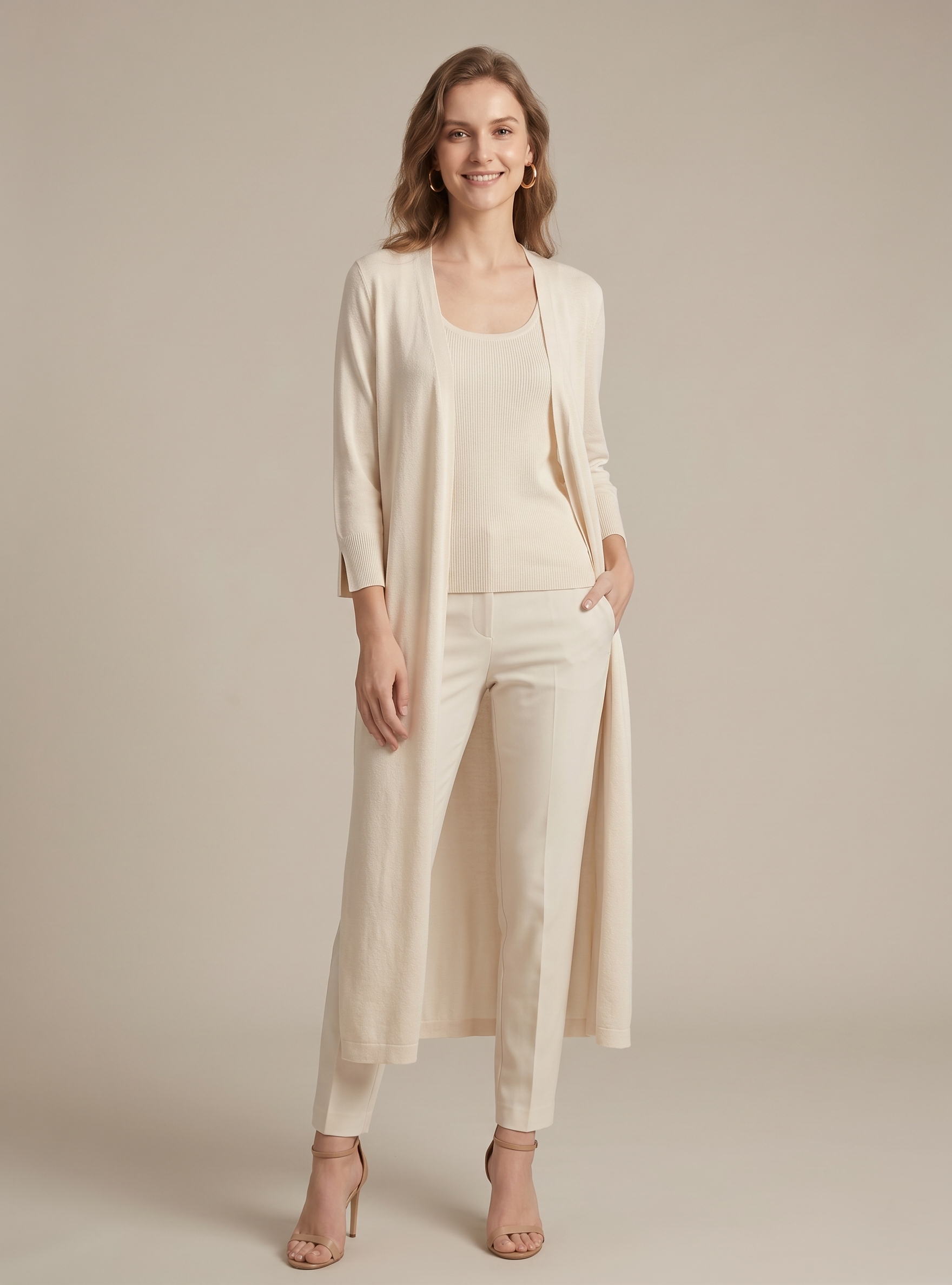 Lilian - Women's Relaxed Cardigan with Long Sleeves - photo 1