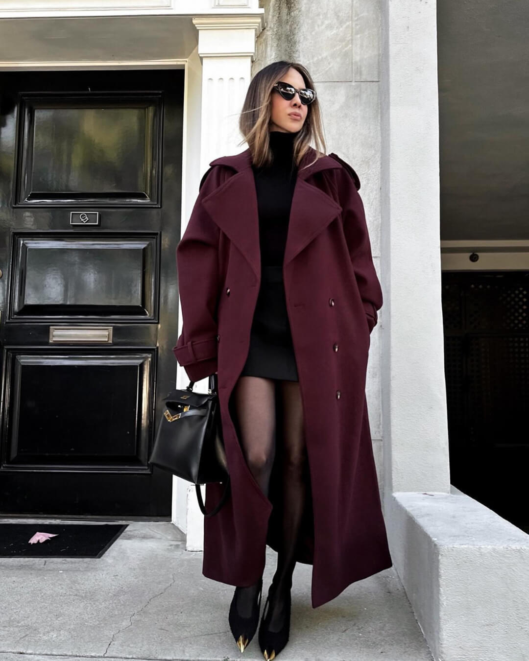 Vada-Lee - Women's Wrap Coat with Collar - photo 4