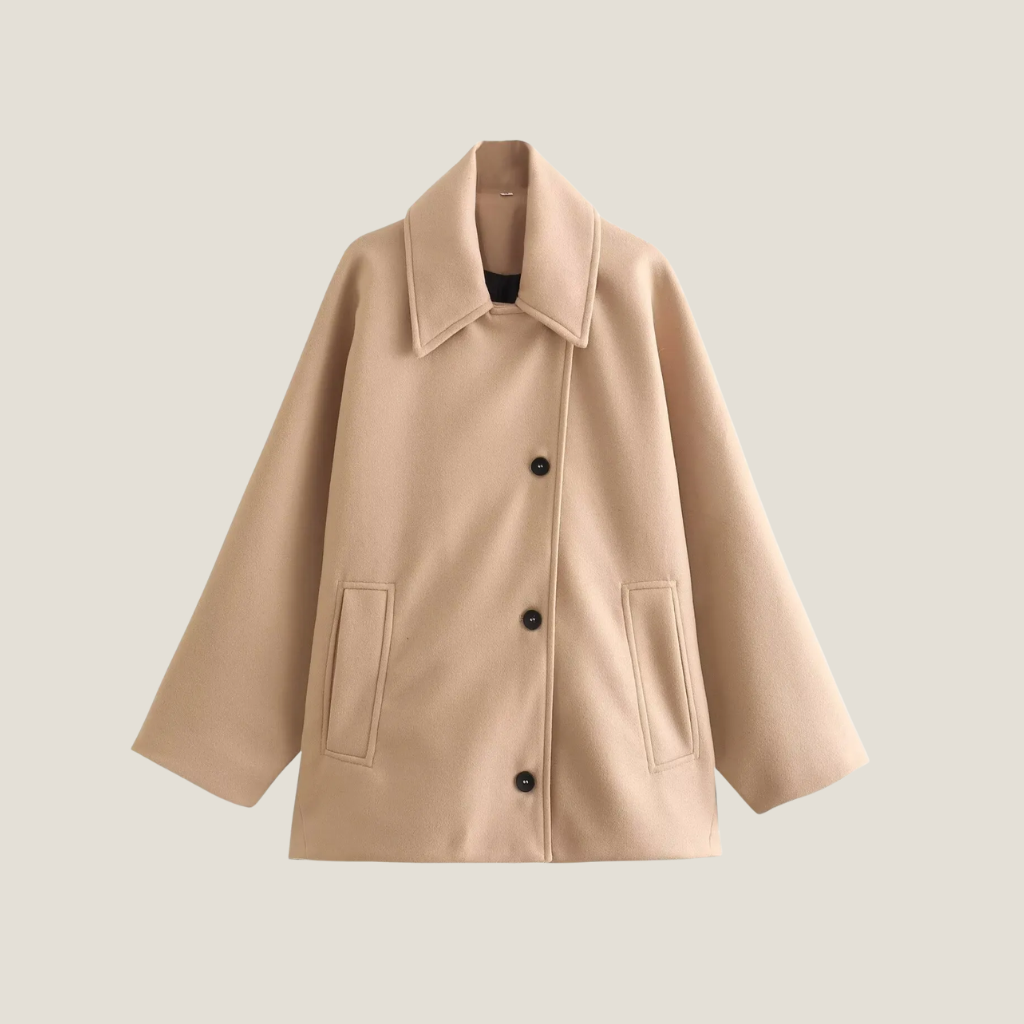 Vera - Women's Relaxed Coat with Button Front - photo 1