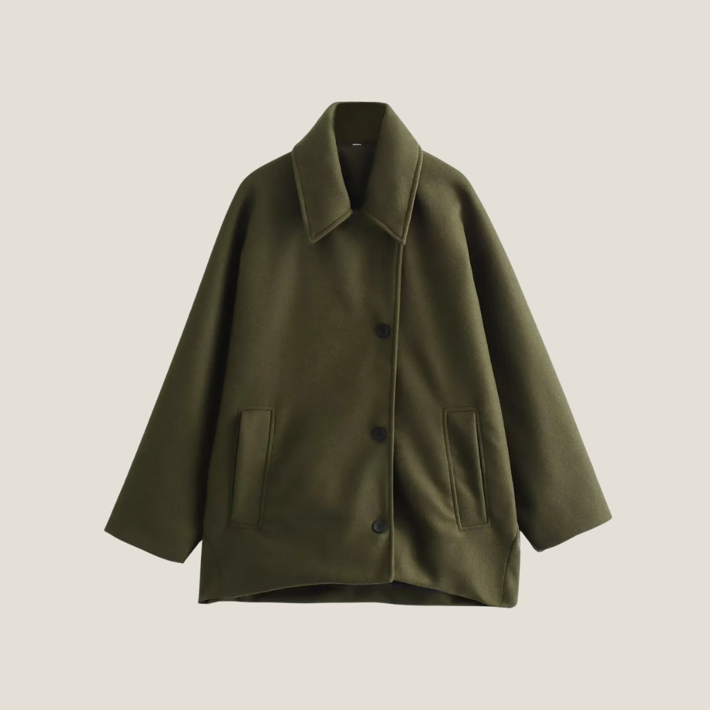 Vera - Women's Relaxed Coat with Button Front - photo 4