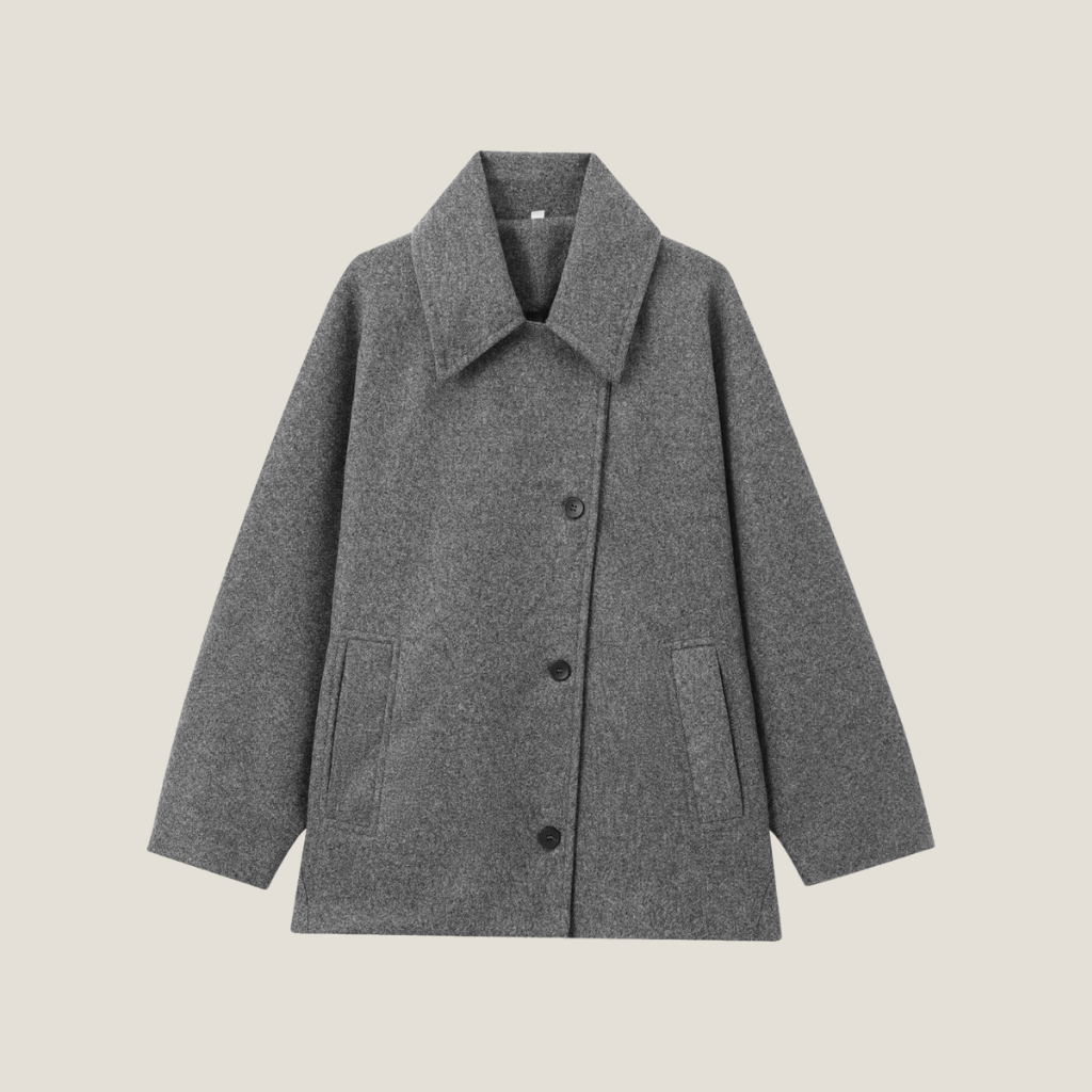 Vera - Women's Relaxed Coat with Button Front - photo 5