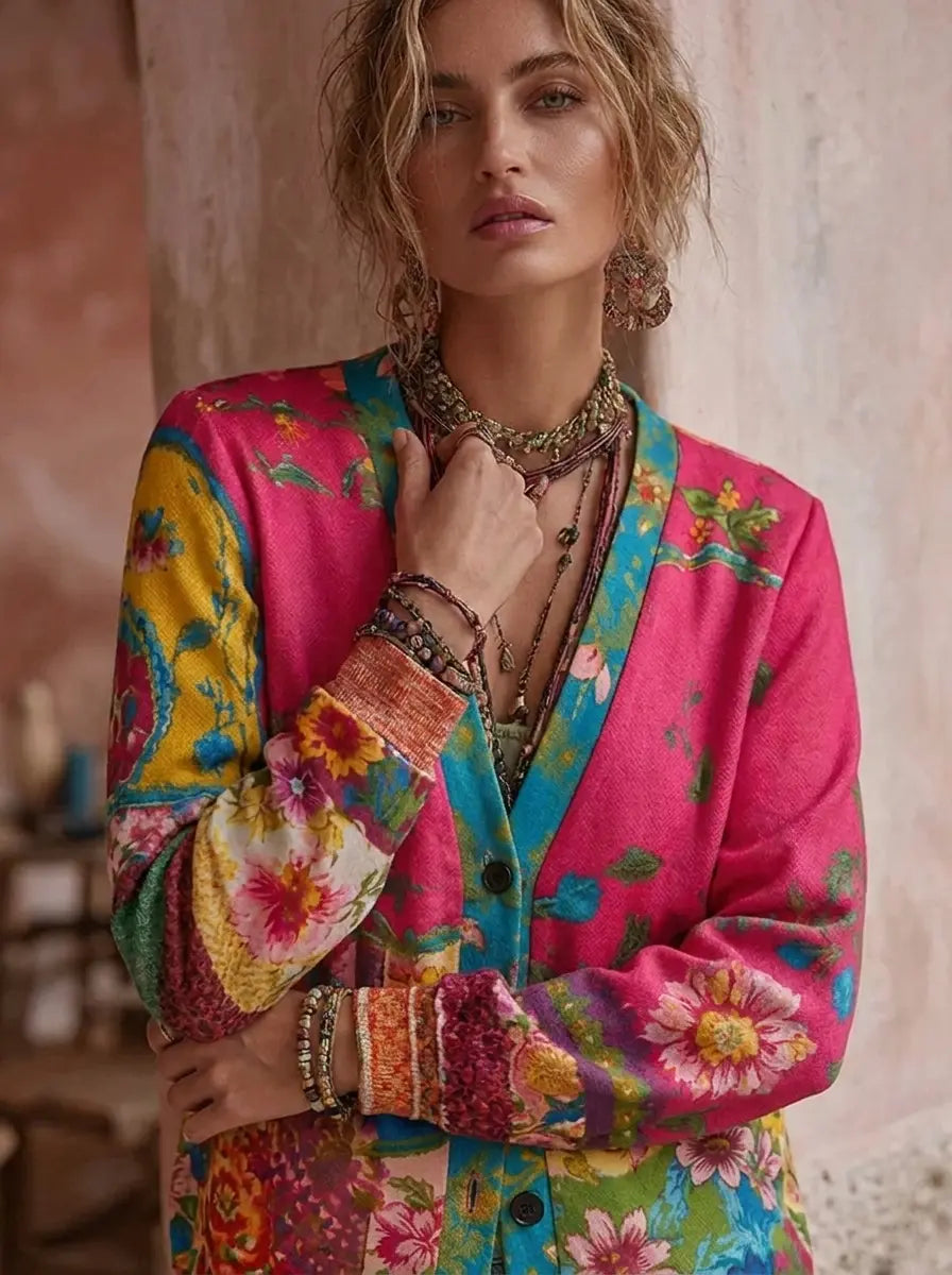 Verna - Women's Cardigan in Floral Print - photo 3