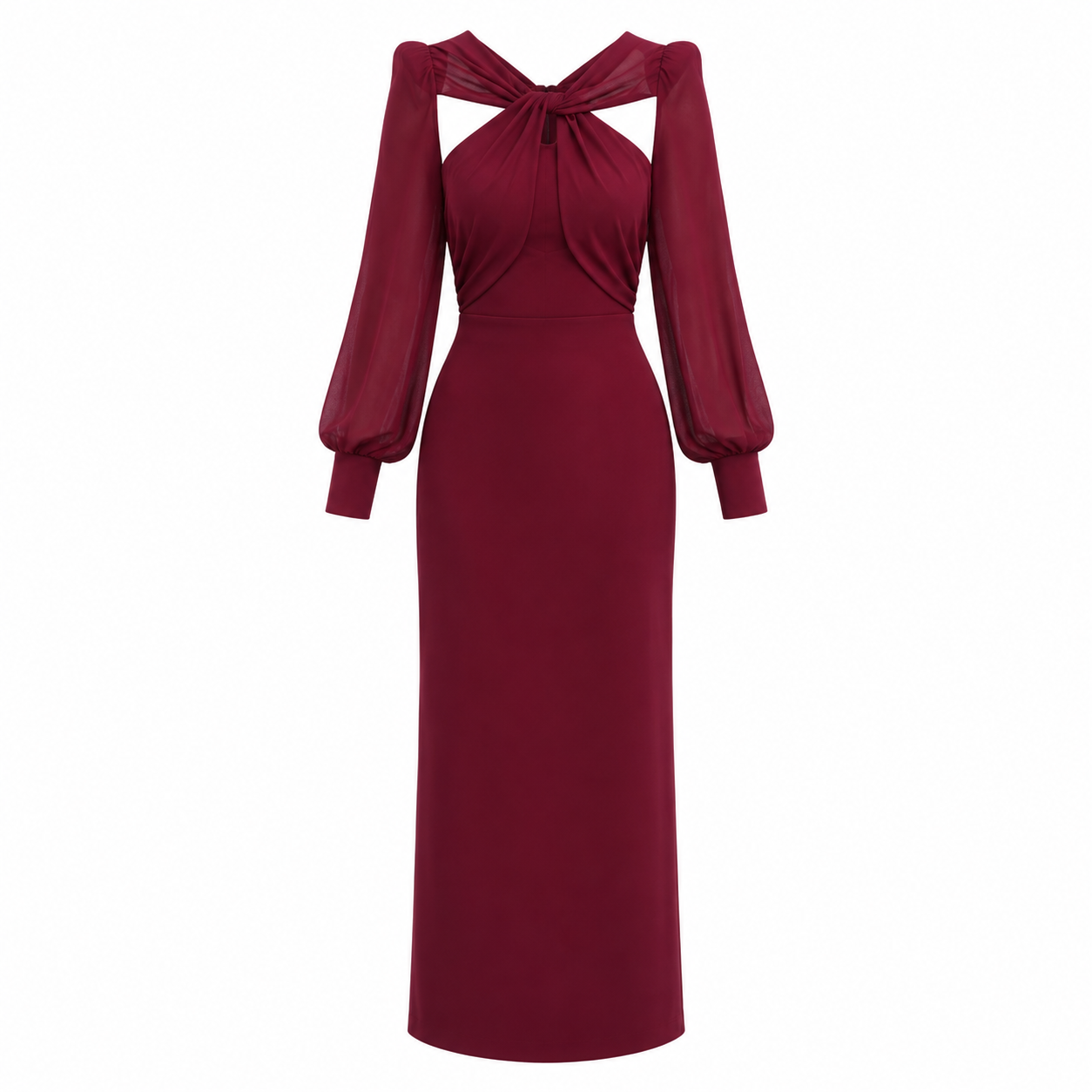Verona - Women's Midi Dress with Long Sleeves - photo 2