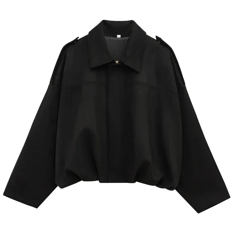 Blazer bomber oversize da donna con cerniera