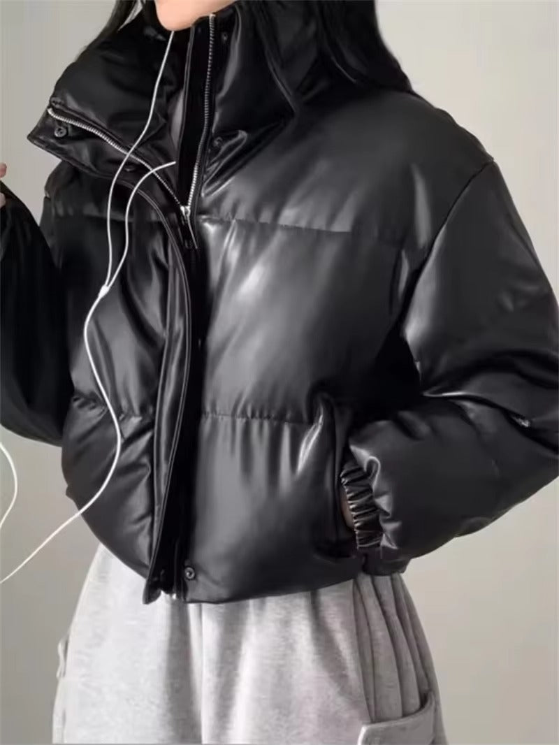 Vida - Women's Relaxed Puffer Jacket with Collar - photo 2