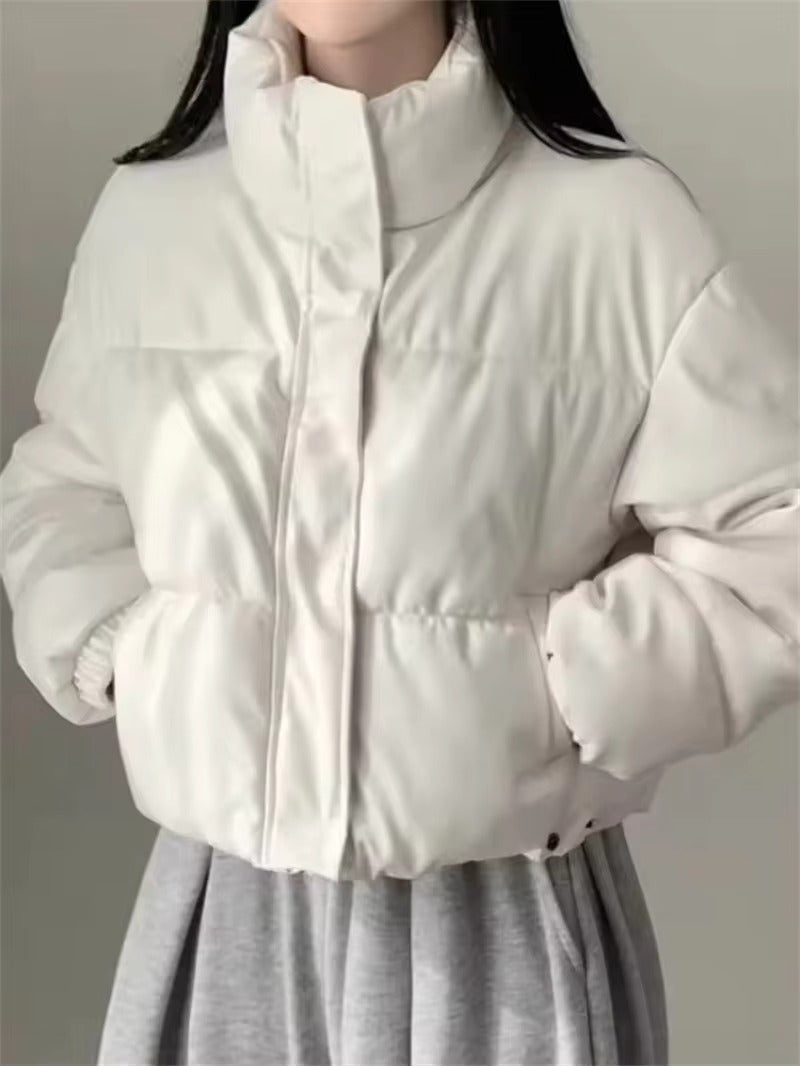 Vida - Women's Relaxed Puffer Jacket with Collar - photo 3