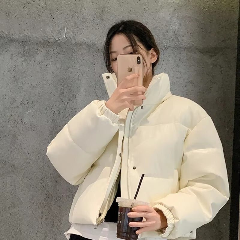 Vida - Women's Relaxed Puffer Jacket with Collar - photo 5