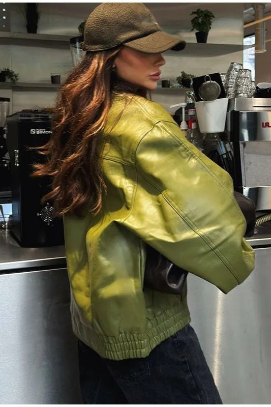 Virginia - Women's Relaxed Biker Jacket with Hood - photo 4