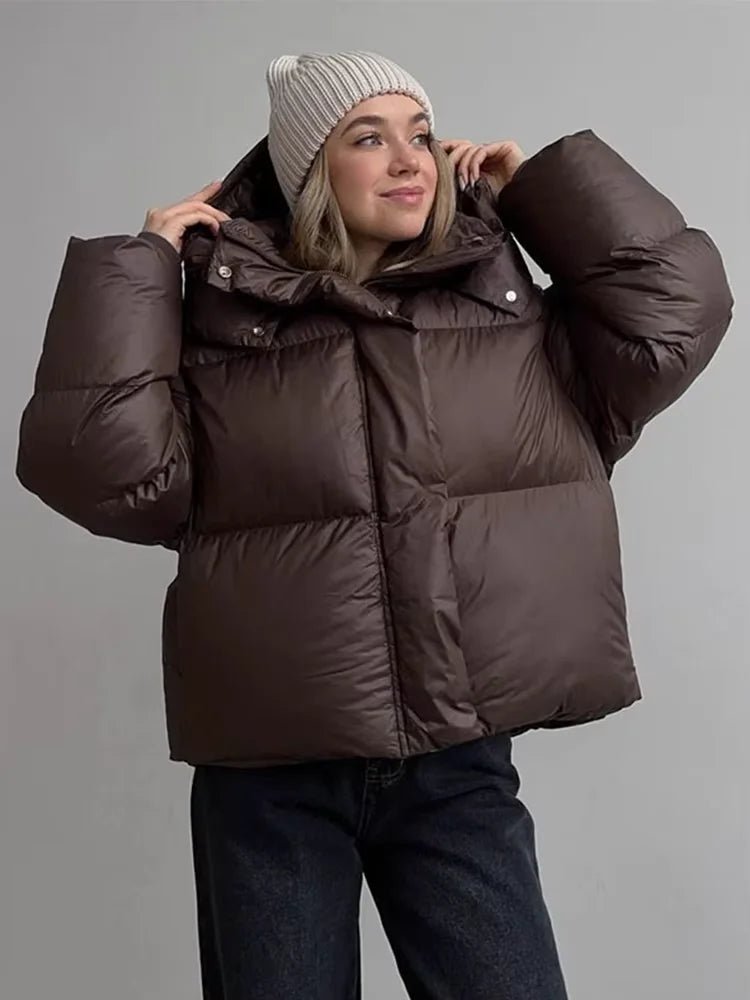 Wilda - Women's Padded Hooded Jacket with Zip Front - photo 1