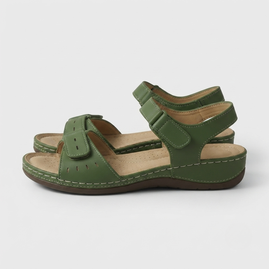 Wilma - Women's Soft Leather Orthopedic Wedge Sandals - photo 2