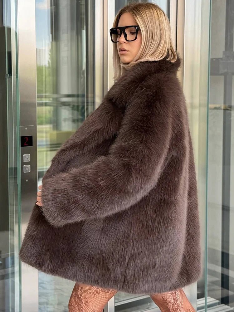 Winnie - Women's Relaxed Coat with a Collar - photo 6