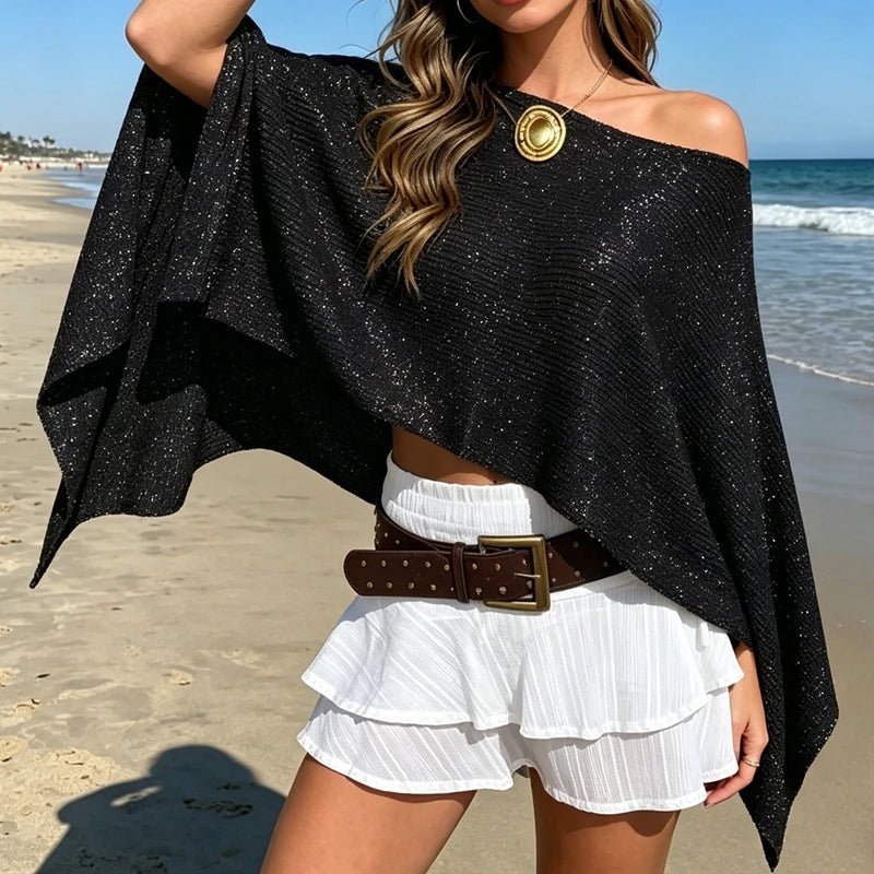 Winona - Women's Relaxed Cape with Asymmetric Hem - photo 4