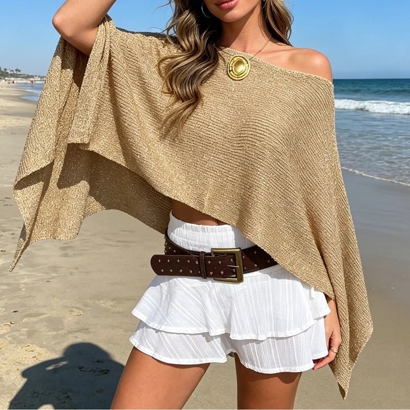 Winona - Women's Relaxed Cape with Asymmetric Hem - photo 5