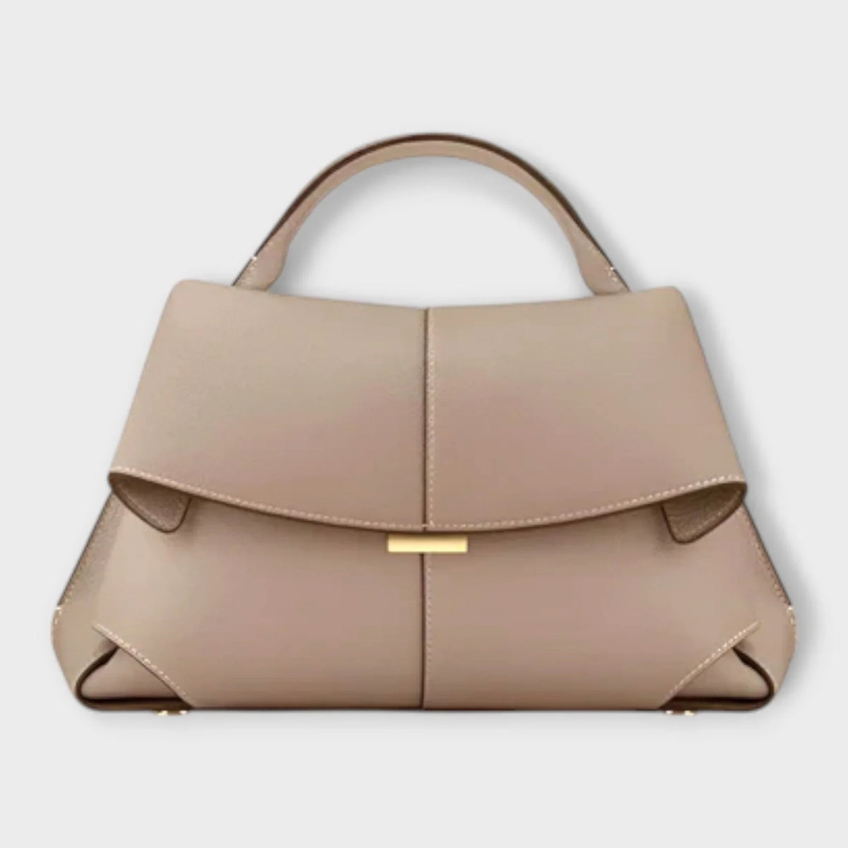 Fionnuala - Women's Leather Top-Handle Bag with Flap Closure
