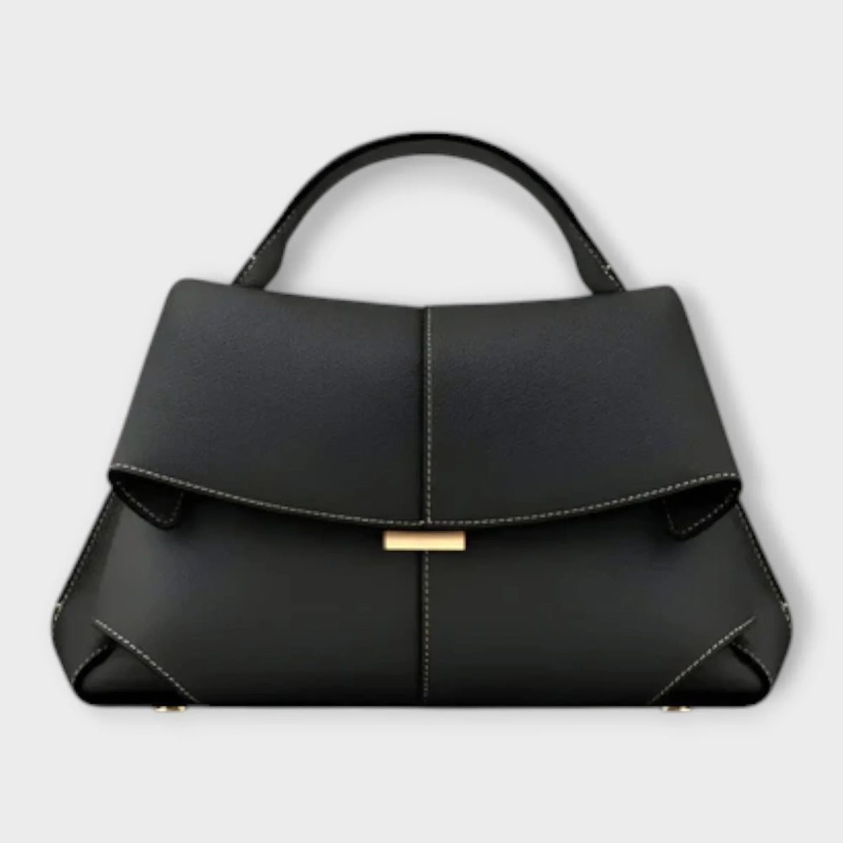 Fionnuala - Women's Leather Top-Handle Bag with Flap Closure