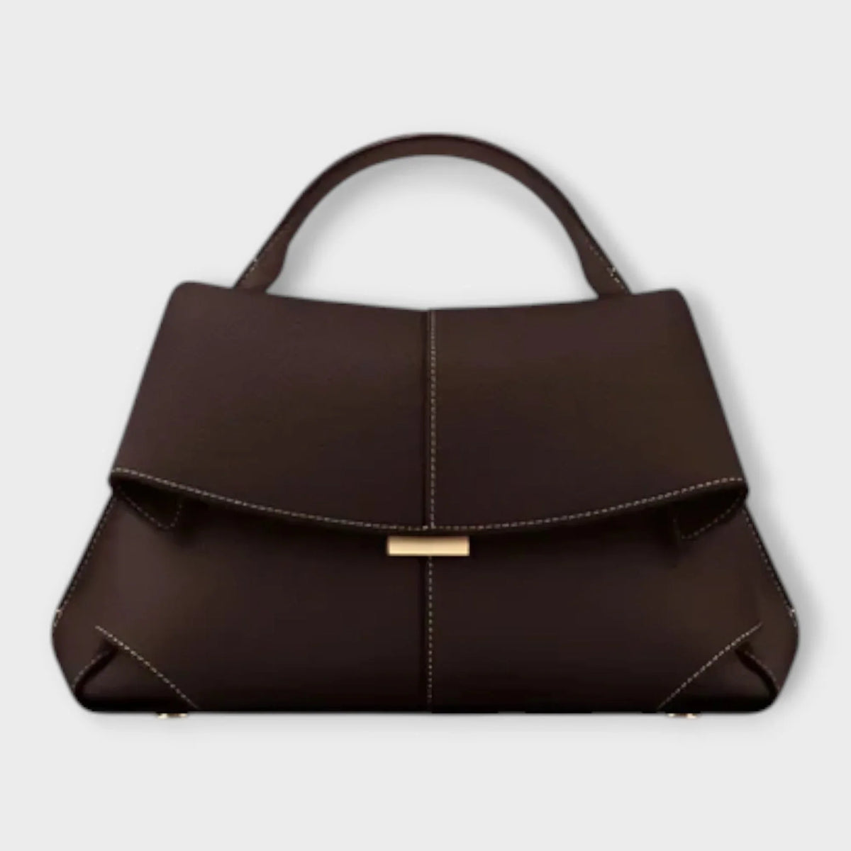 Fionnuala - Women's Leather Top-Handle Bag with Flap Closure
