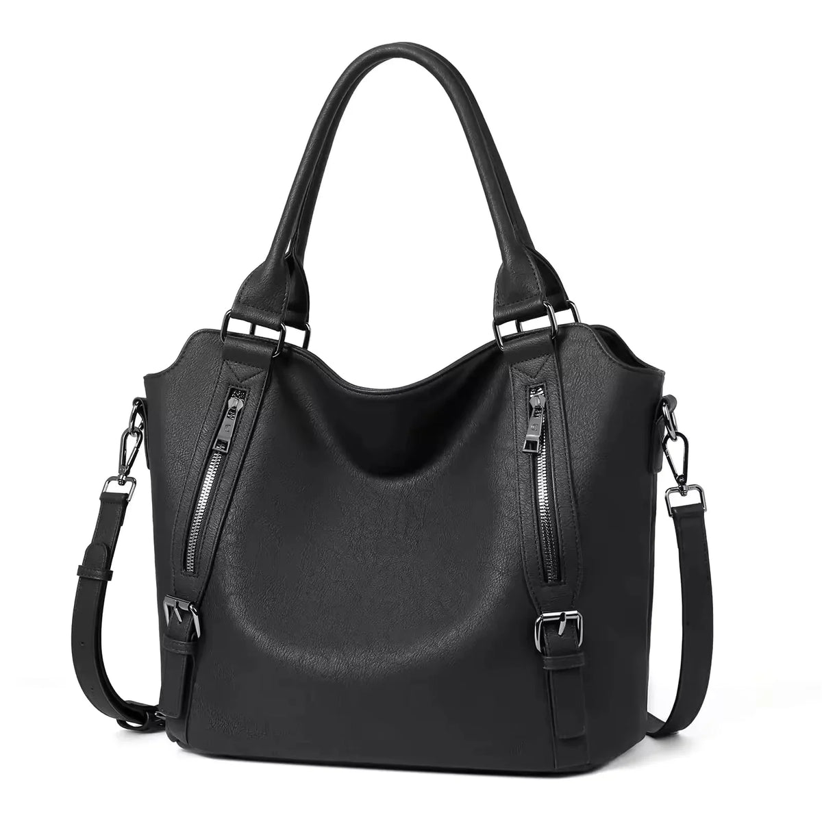 Gwenda - Women's Shoulder Tote with Front Zips