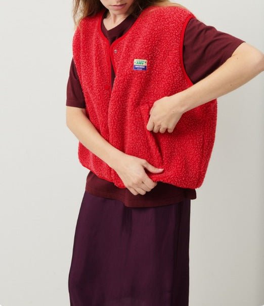 Pansy - Women's Tailored Vest in Button-Front Fleece - photo 13