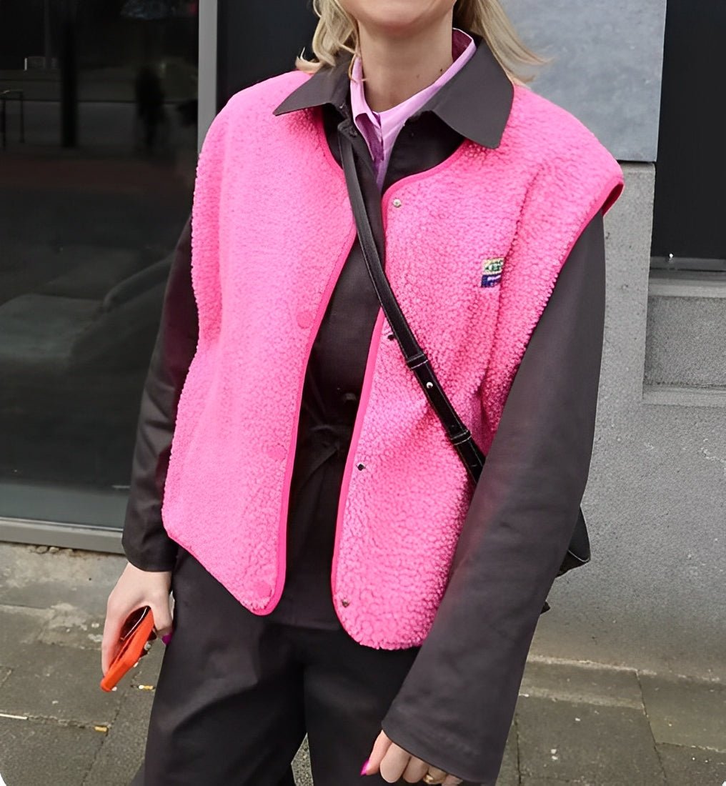Pansy - Women's Tailored Vest in Button-Front Fleece - photo 6