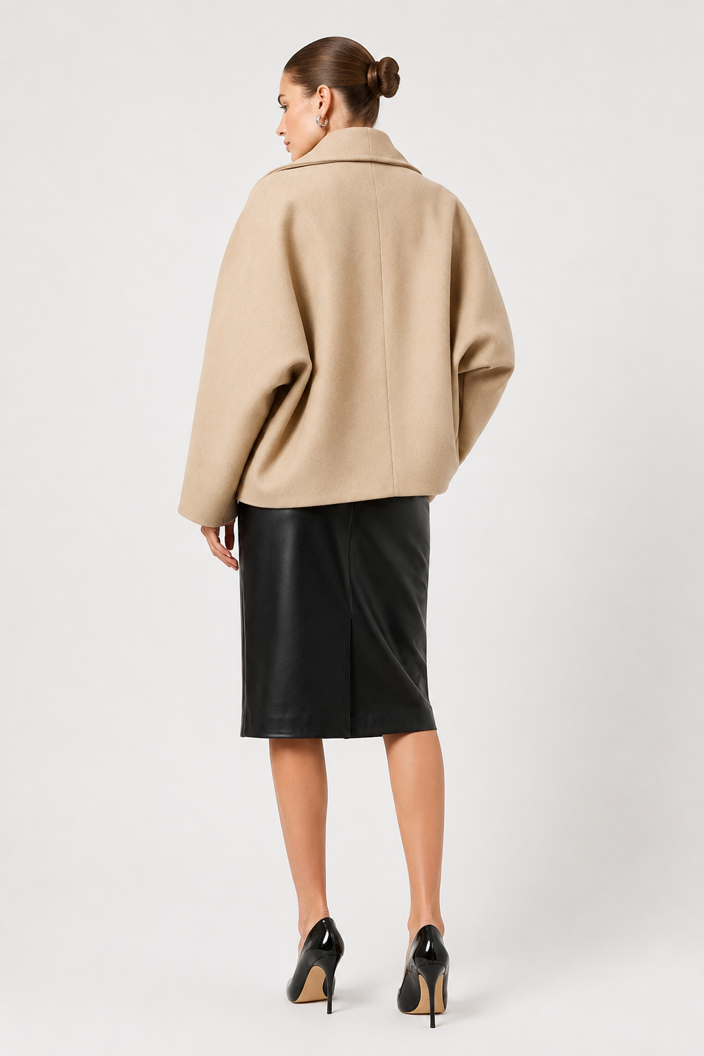 Women's Jalinda Oversized Wool Coat with Notch Lapels – view 13